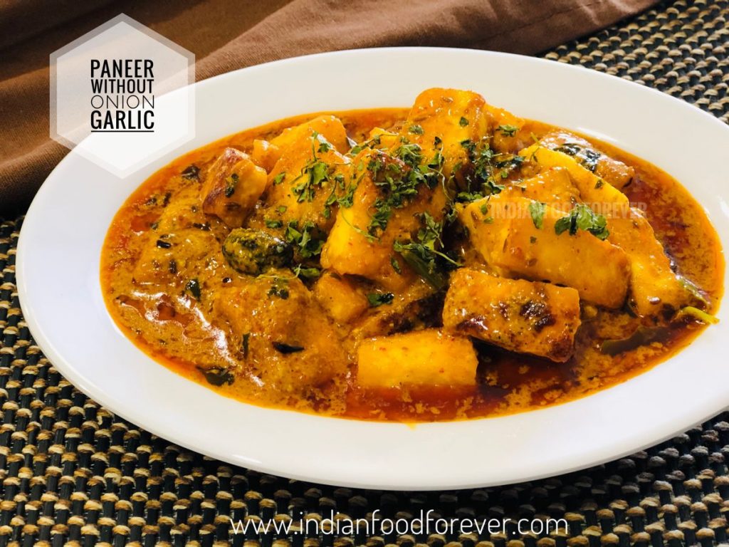 Paneer Without Onion Garlic