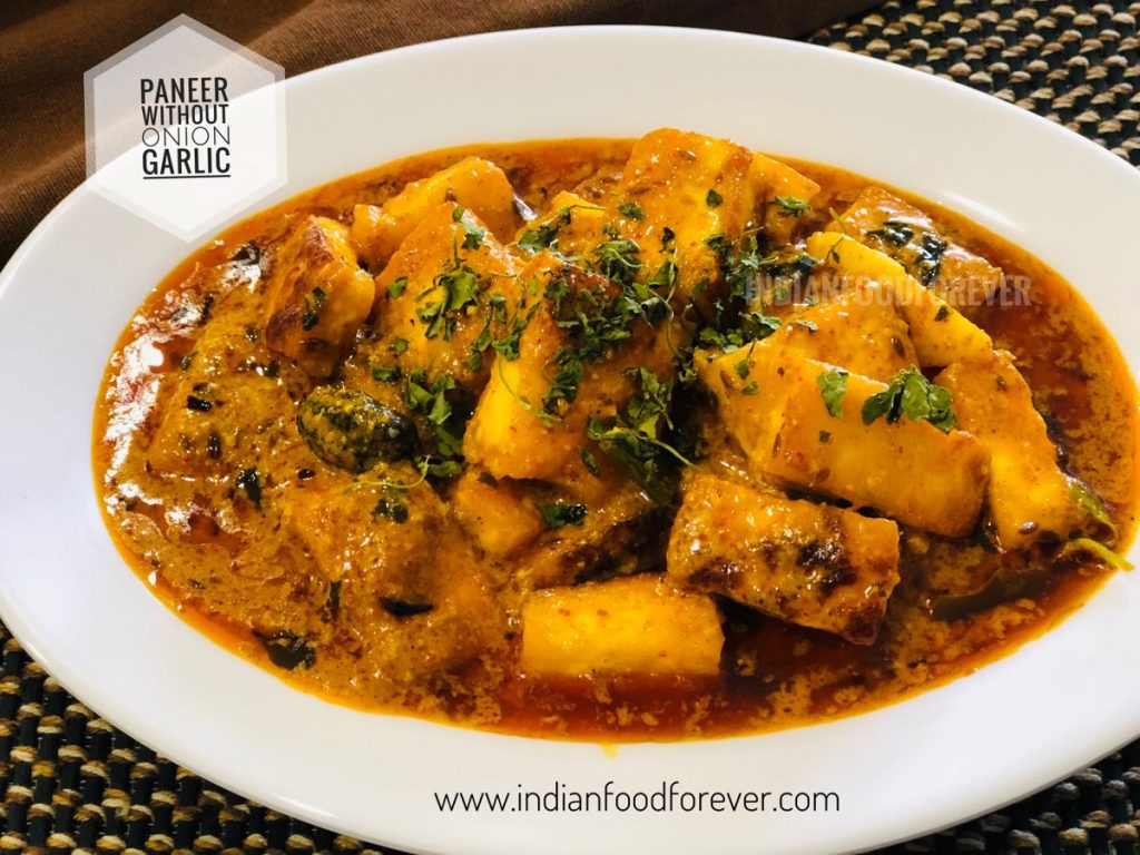 Paneer Without Onion Garlic