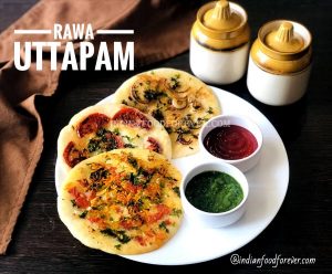Rava Uttapam For Breakfast